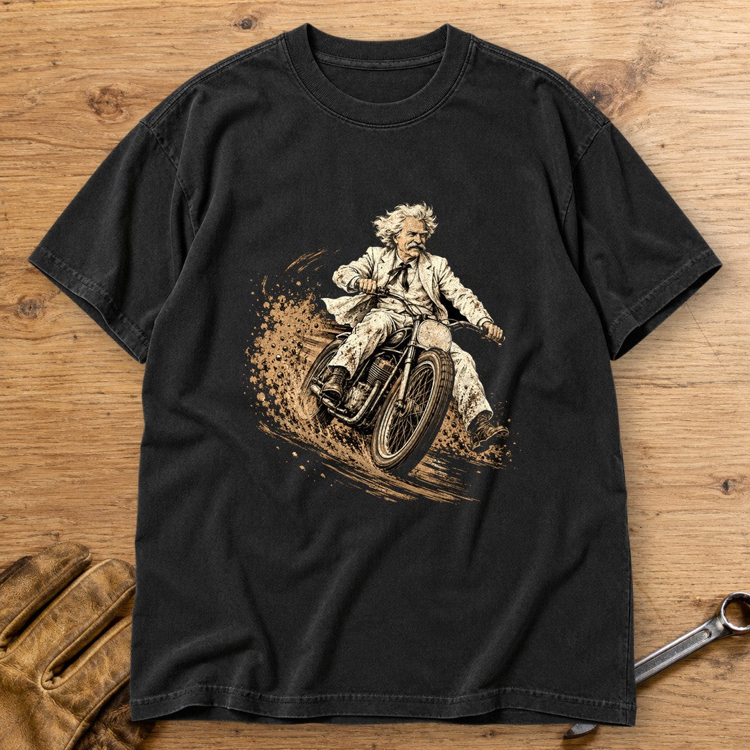 Mark Twain Dirt Track Premium T-Shirt - Black - bench