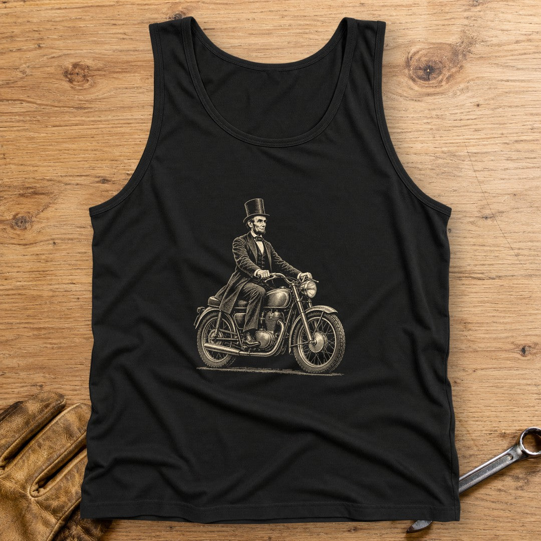Abraham Lincoln Honest Ride Tank Top - Black - bench