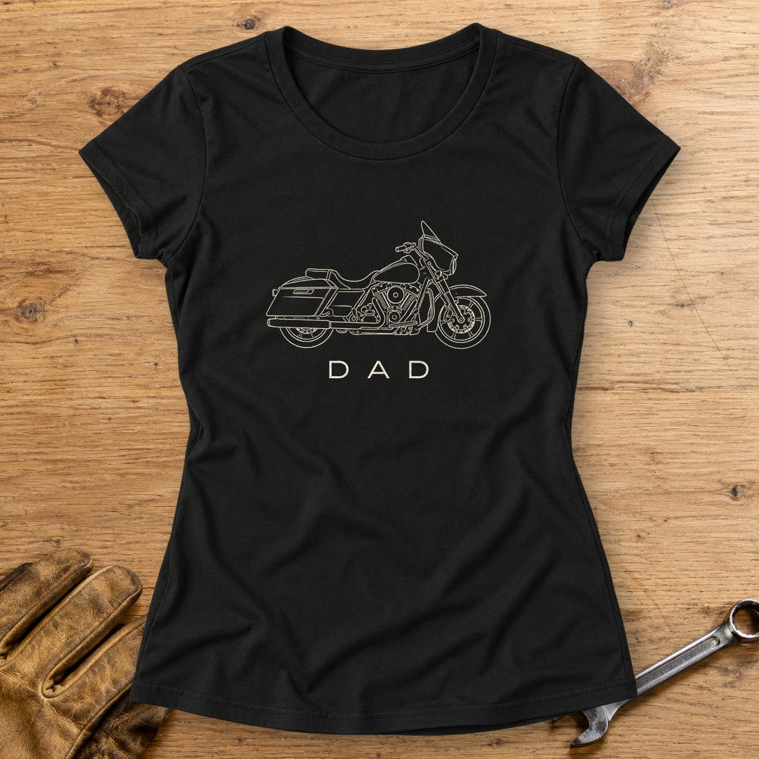 Biker Dad Women's T-Shirt - Black - bench