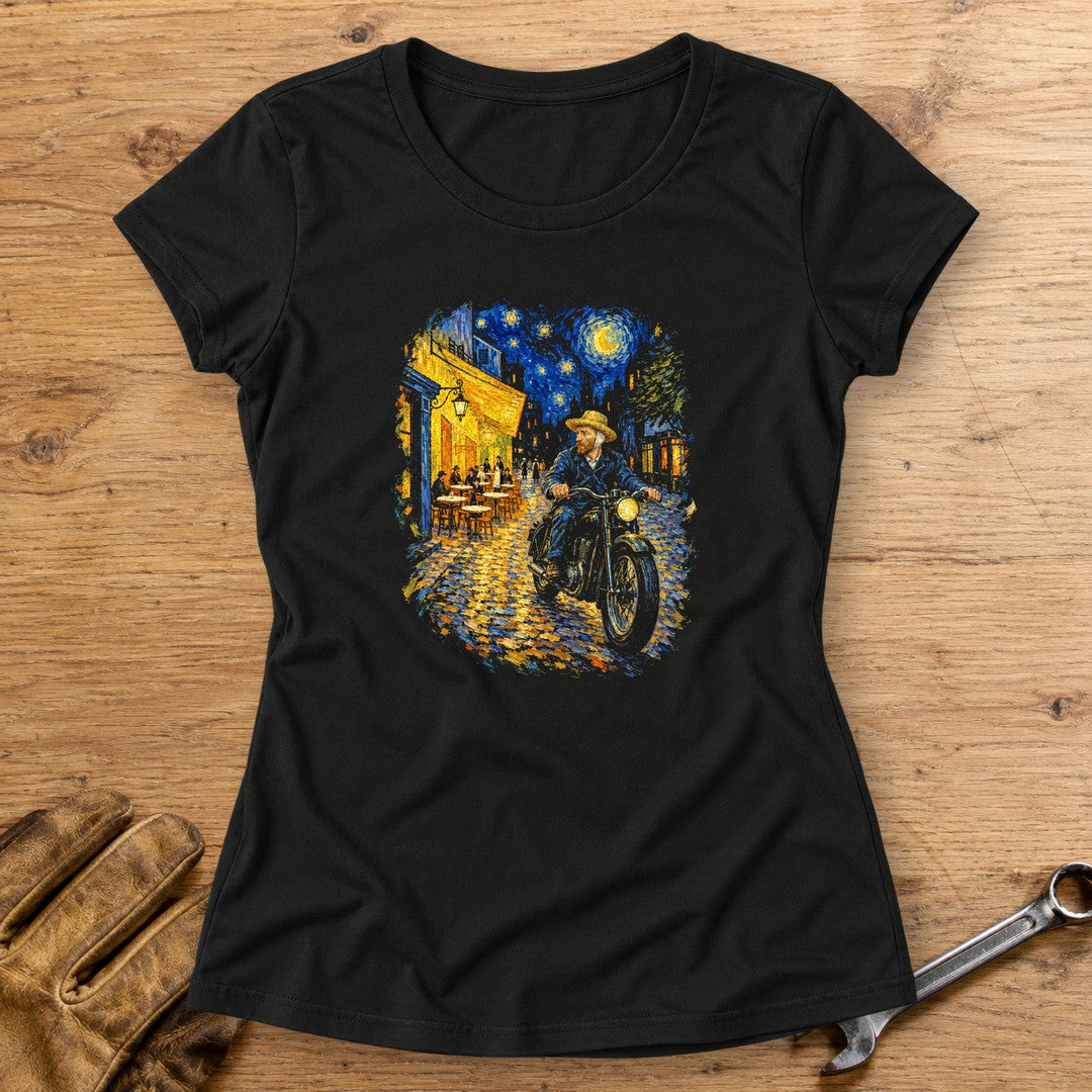 Vincent van Gogh Night Cafe Women's T-Shirt - Black - bench