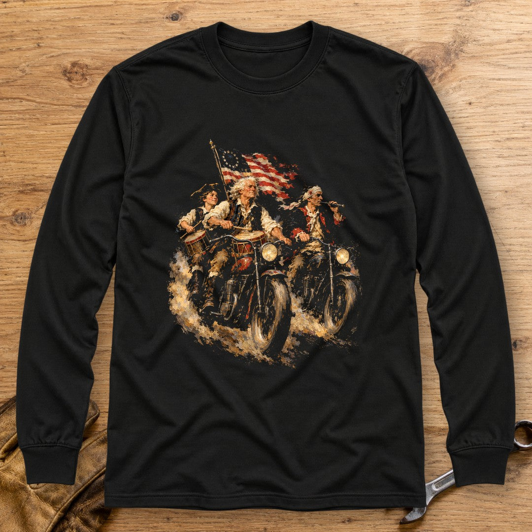 Fife And Drum Riders Long Sleeve T-Shirt - Black - bench