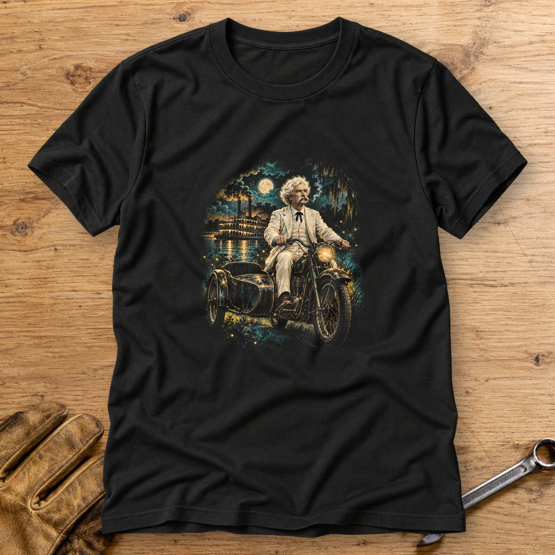 Mark Twain Sidecar Evening T-Shirt - Black - bench
