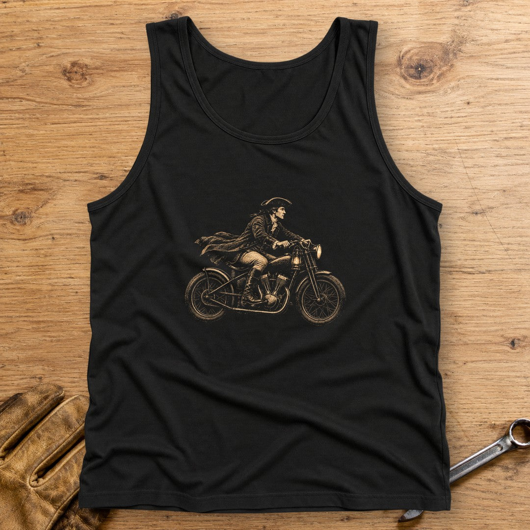Paul Revere Midnight Ride Tank Top - Black - bench