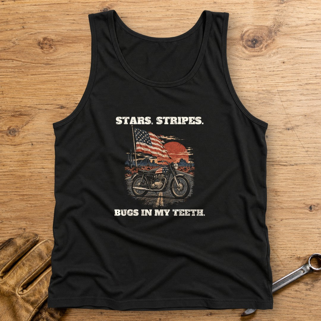 Bugs in My Teeth Tank Top - Black - bench