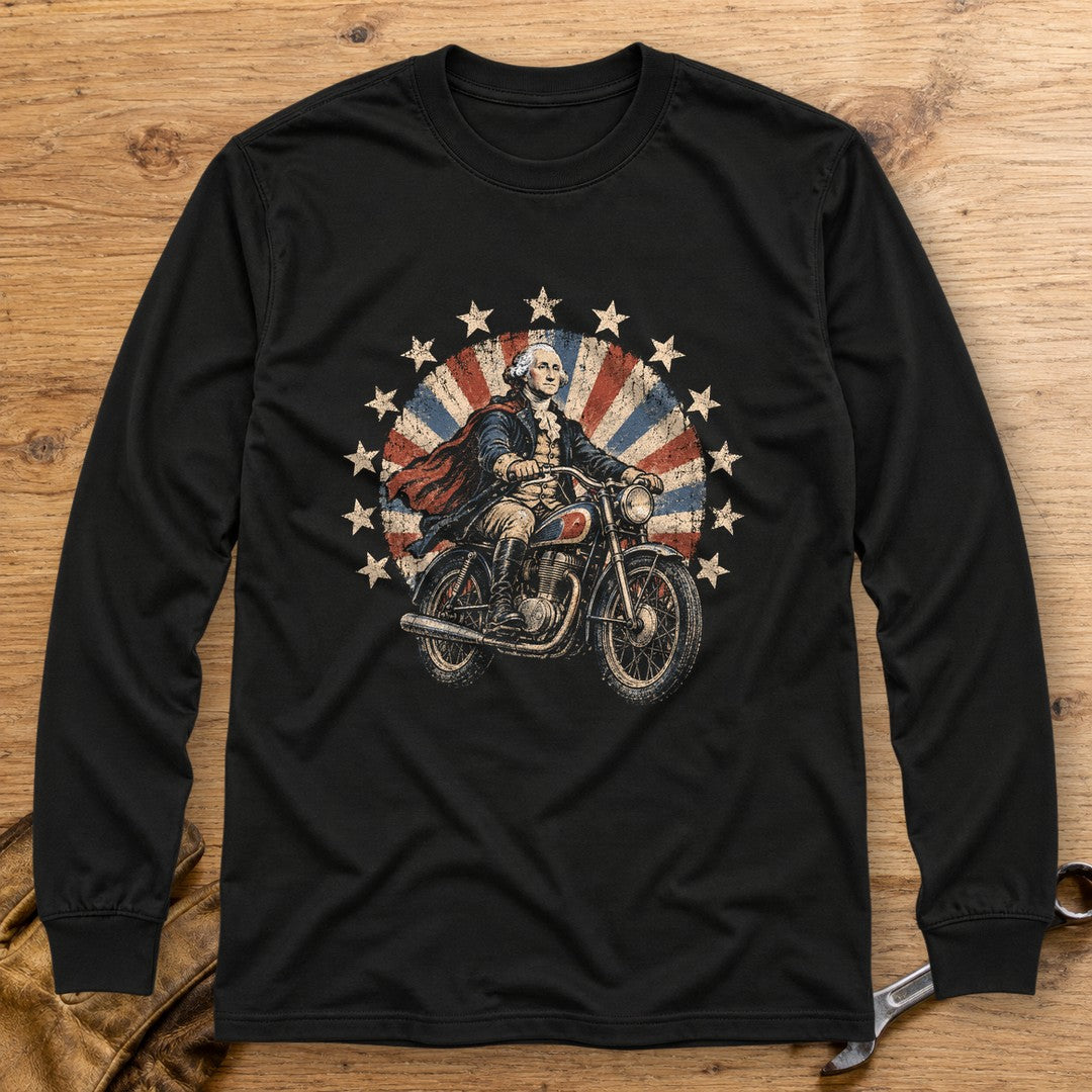 George Washington Starburst Ride Long Sleeve T-Shirt - Black - bench