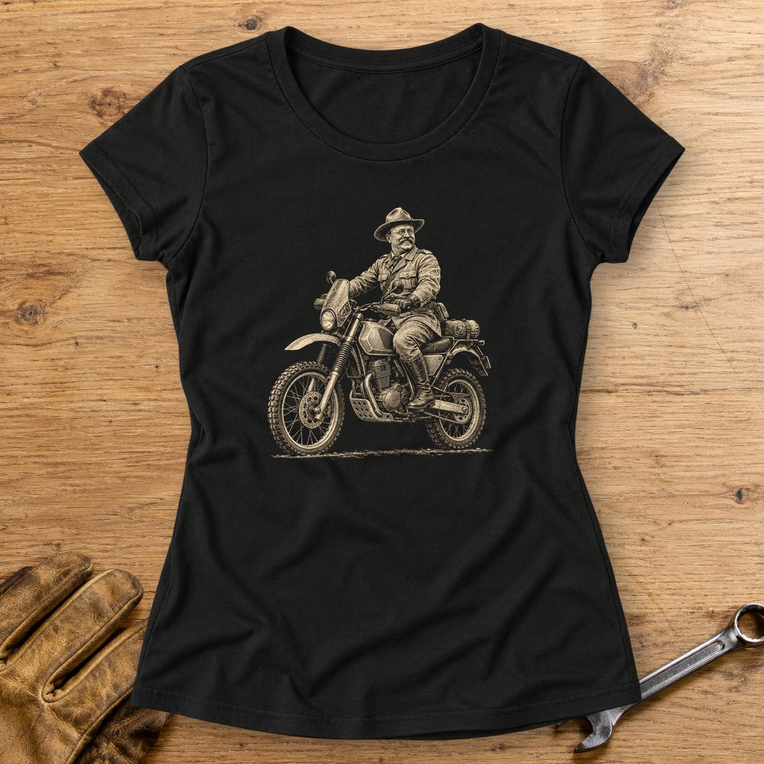 Theodore Roosevelt Rough Rider Women's T-Shirt - Black - bench
