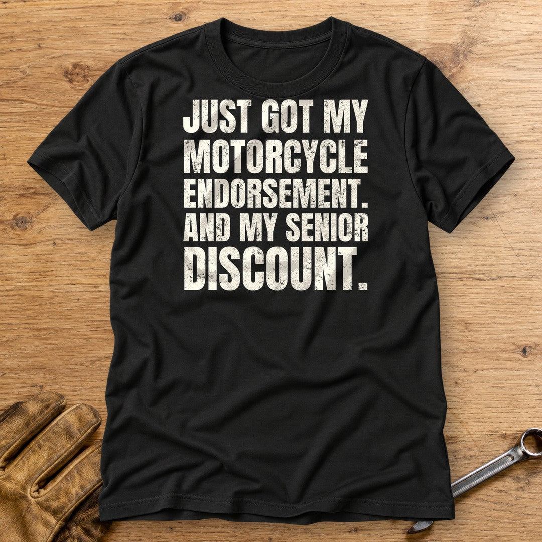 Senior Discount Rider T-Shirt - Black - bench