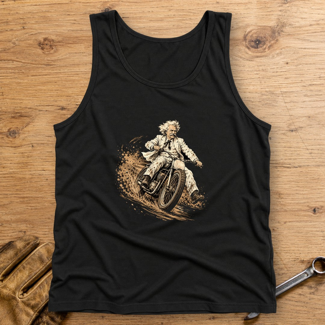 Mark Twain Dirt Track Tank Top - Black - bench