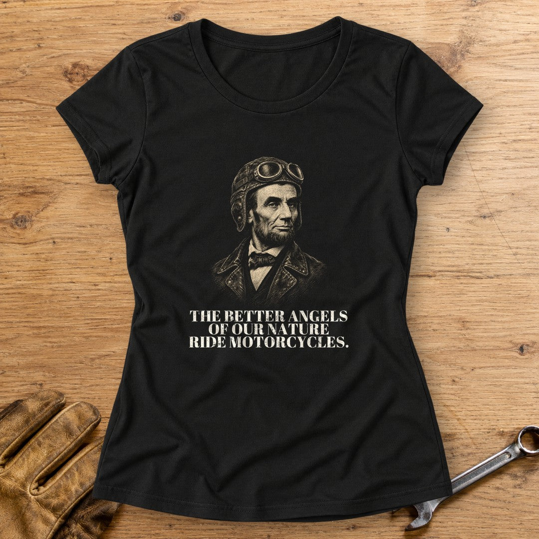 Abraham Lincoln Better Angels Ride Women's T-Shirt - Black - bench