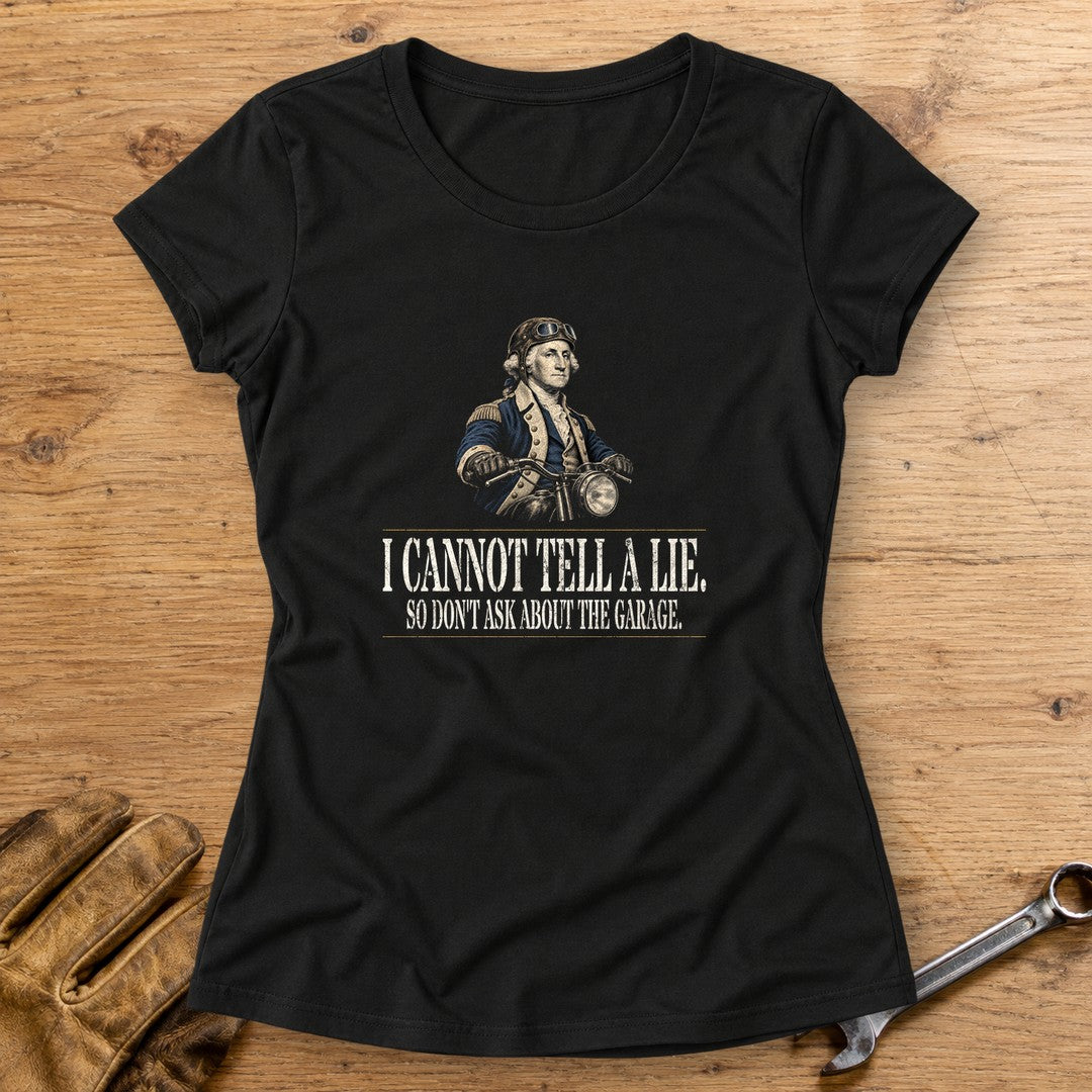 George Washington Cannot Tell a Lie Women's T-Shirt - Black - bench