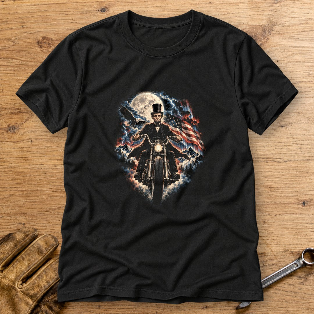 Abraham Lincoln Moonlight Ride T-Shirt - Black - bench