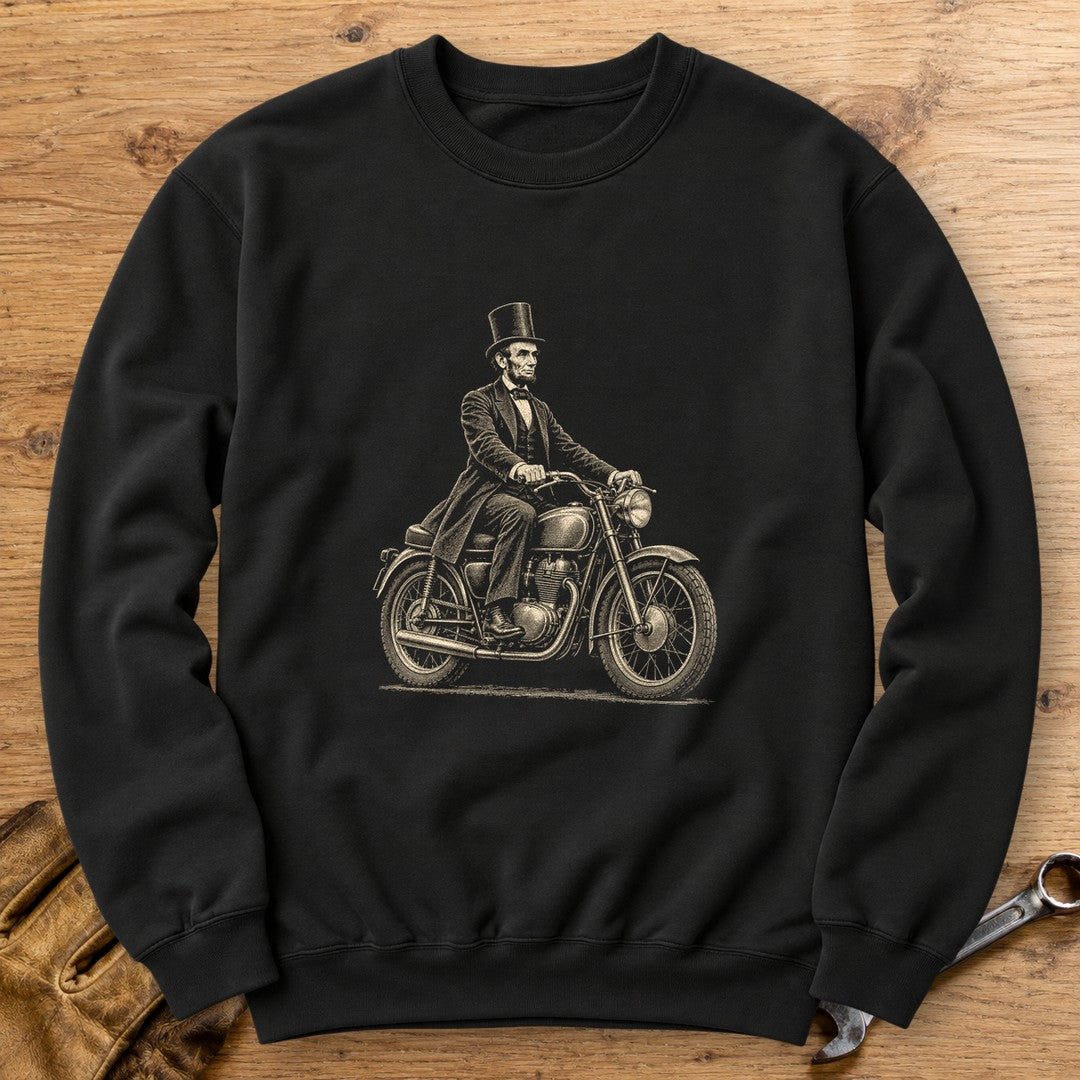Abraham Lincoln Honest Ride Crewneck Sweatshirt - Black - bench
