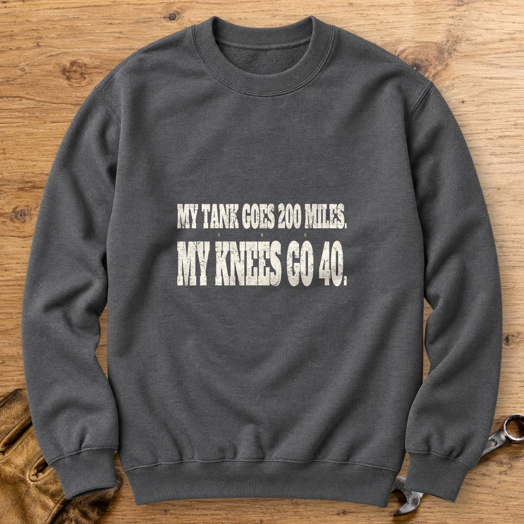 Knees Go Forty Crewneck Sweatshirt - Charcoal - bench