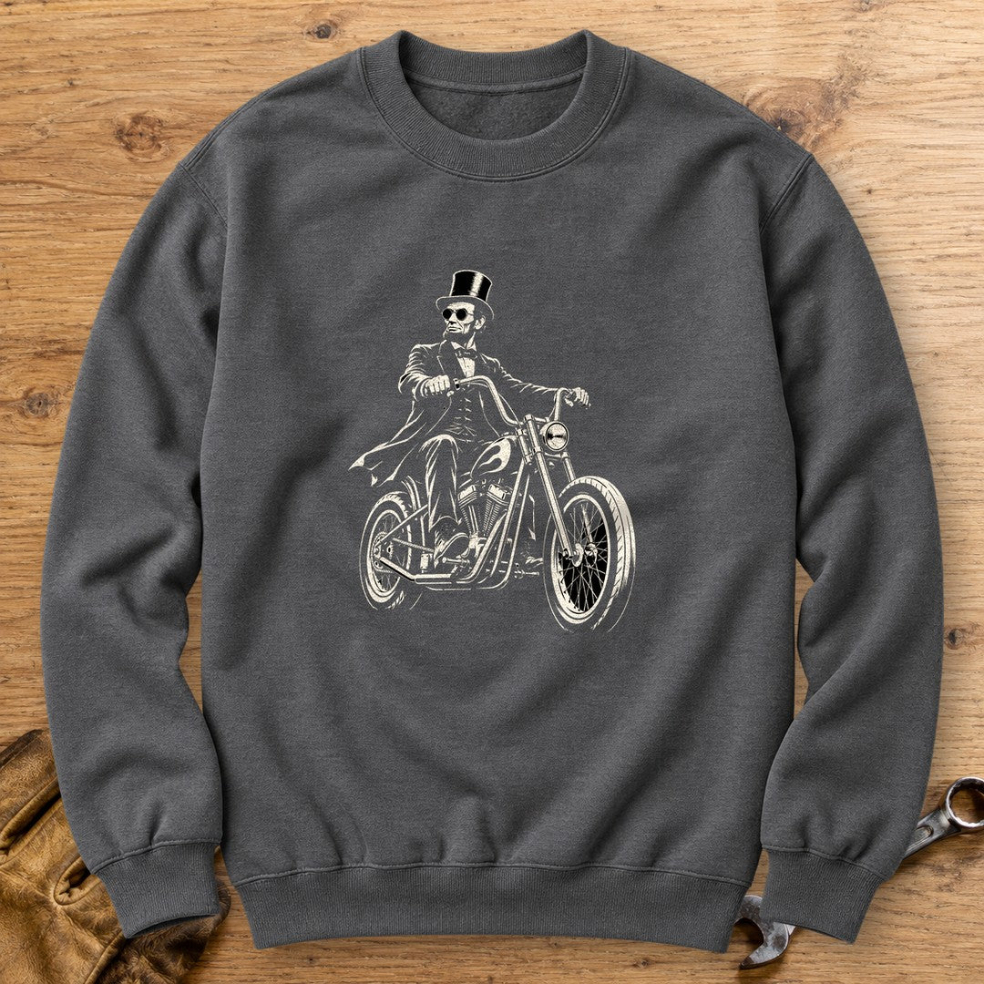 Abraham Lincoln Chopper Shades Crewneck Sweatshirt - Charcoal - bench