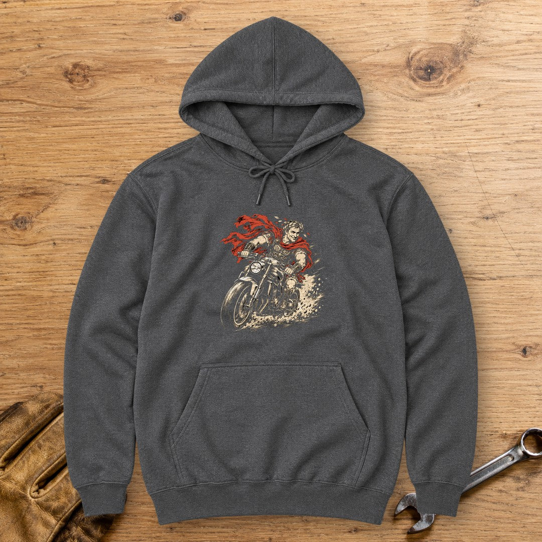 Julius Caesar Rides Hoodie - Dark Heather - bench