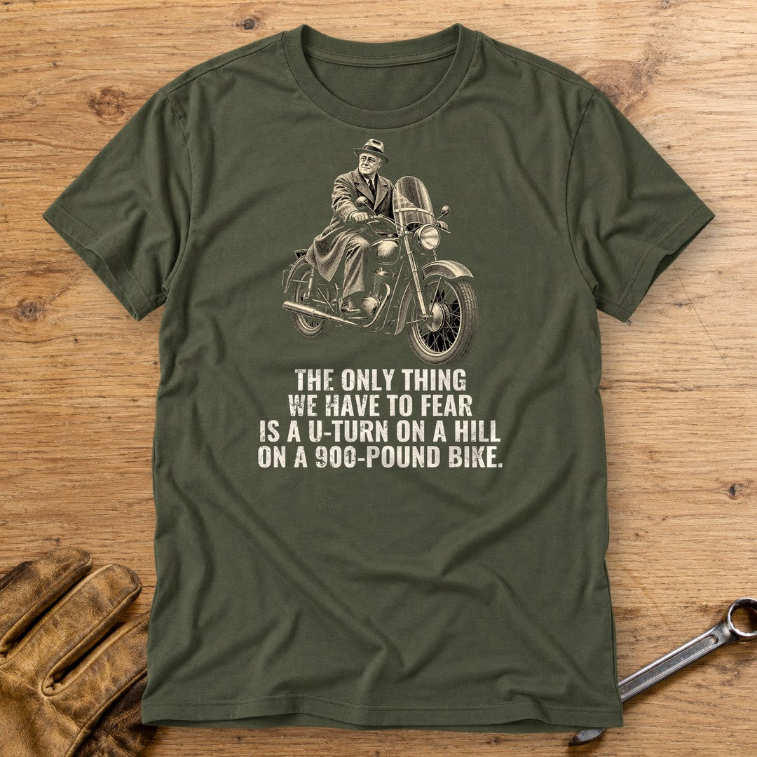 Franklin D. Roosevelt Only Thing to Fear T-Shirt - Military Green - bench
