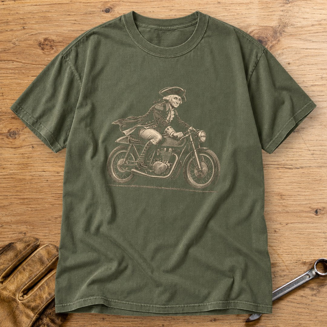 George Washington Cafe Racer Premium T-Shirt - Moss - bench