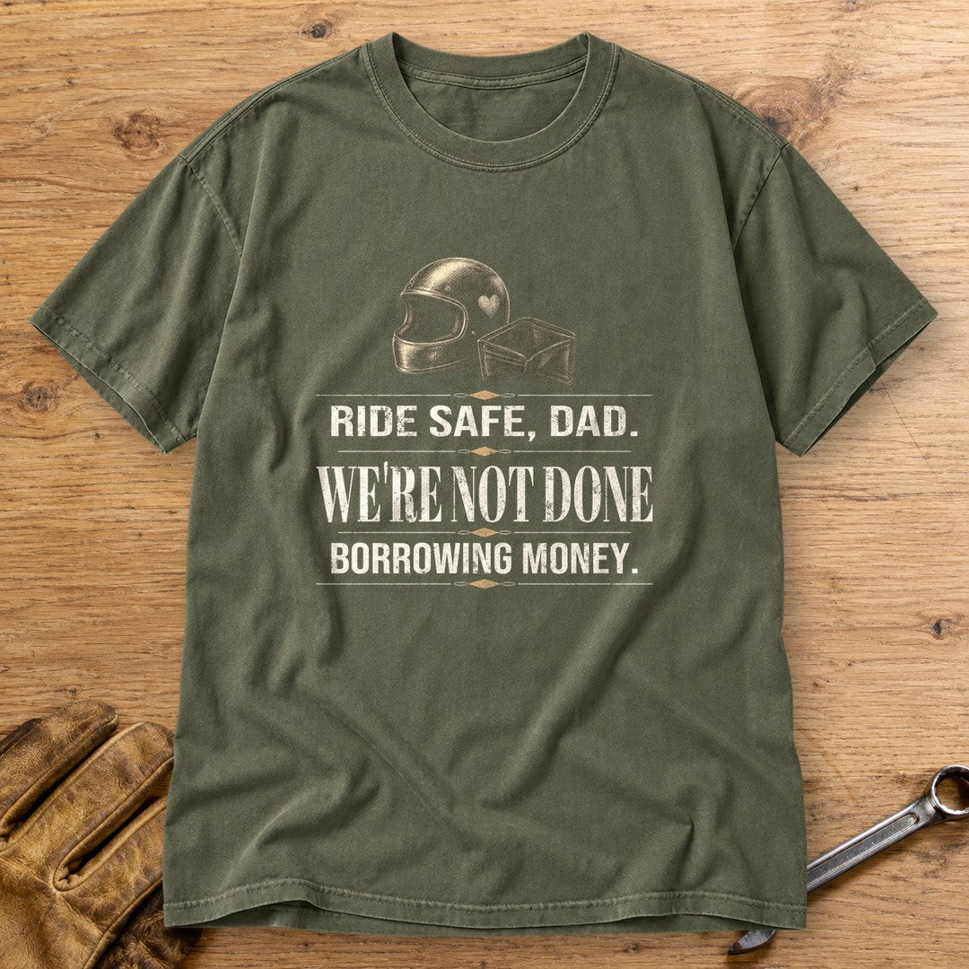 Ride Safe Dad Premium T-Shirt - Moss - bench
