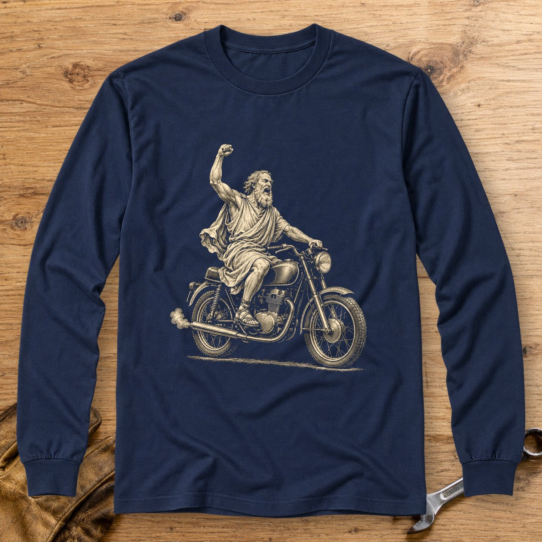 Archimedes Eureka Start Long Sleeve T-Shirt - Navy - bench