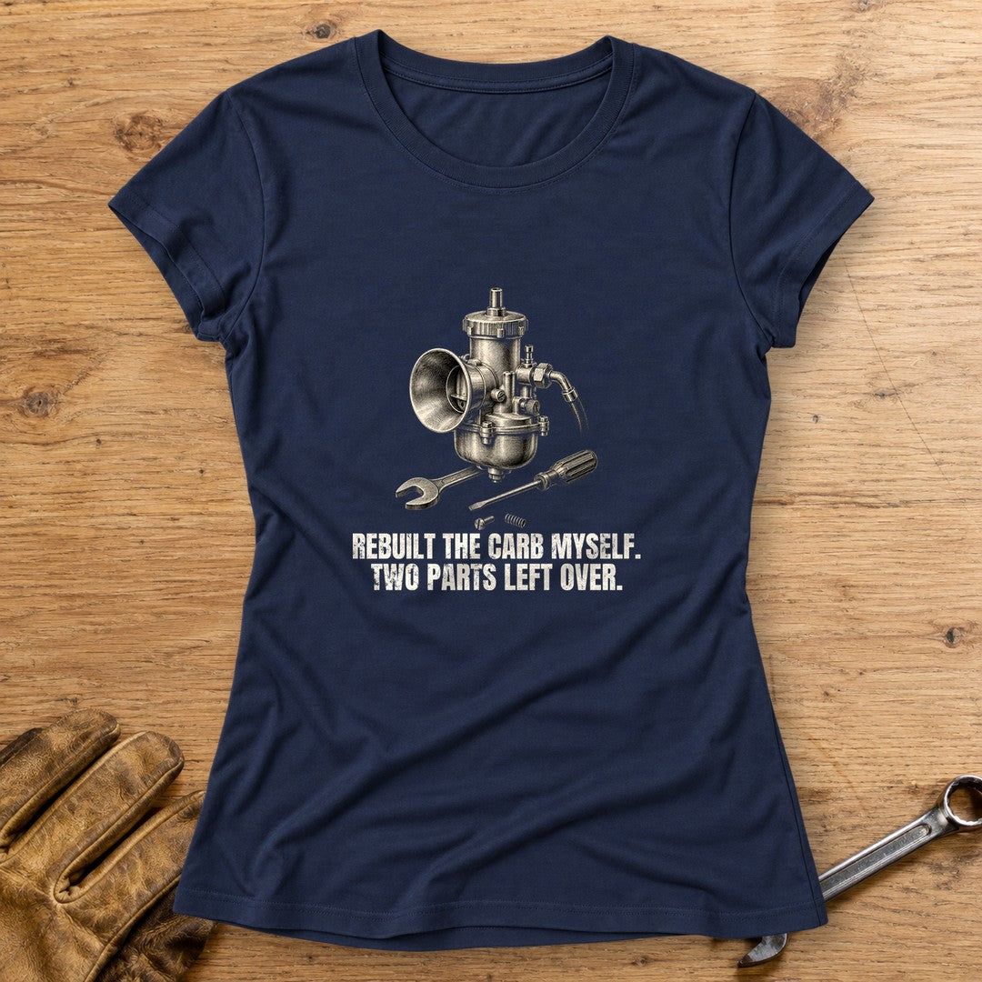 Two Parts Left Over Women's T-Shirt - Navy - bench