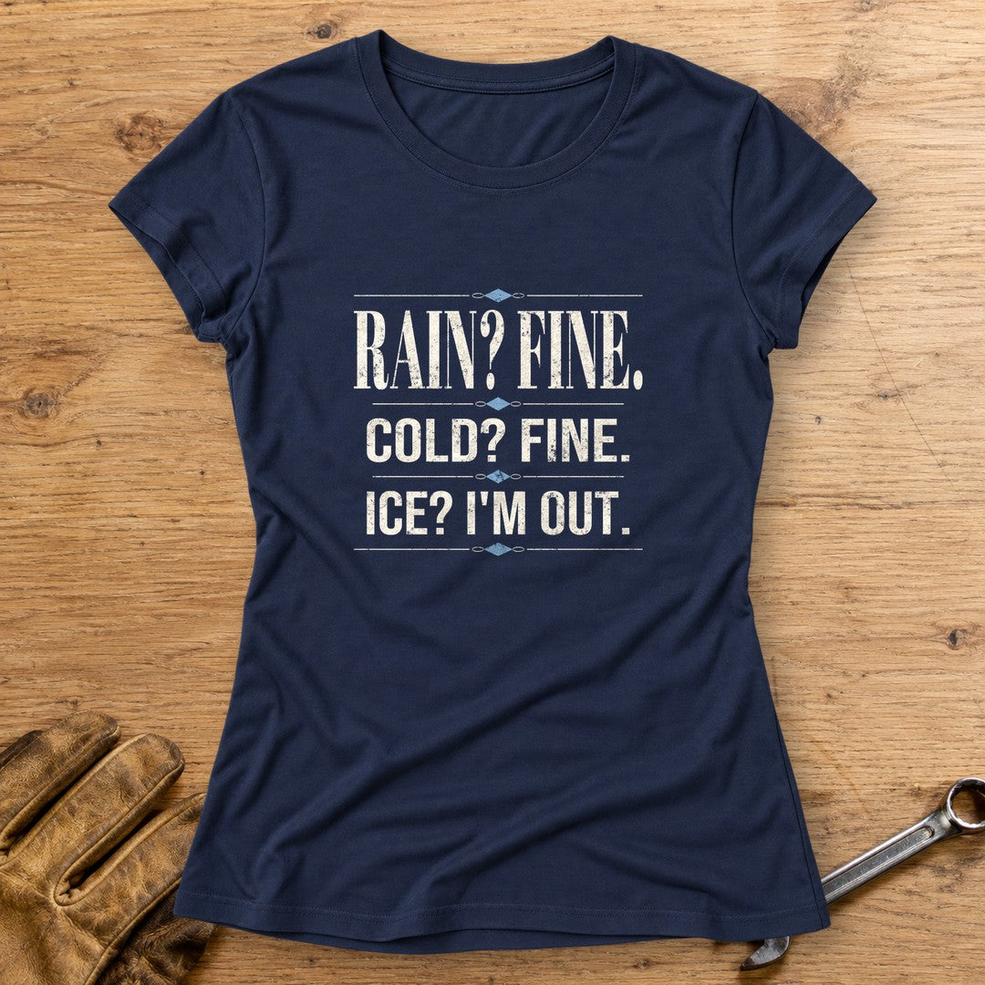 Ice I'm Out Women's T-Shirt - Navy - bench