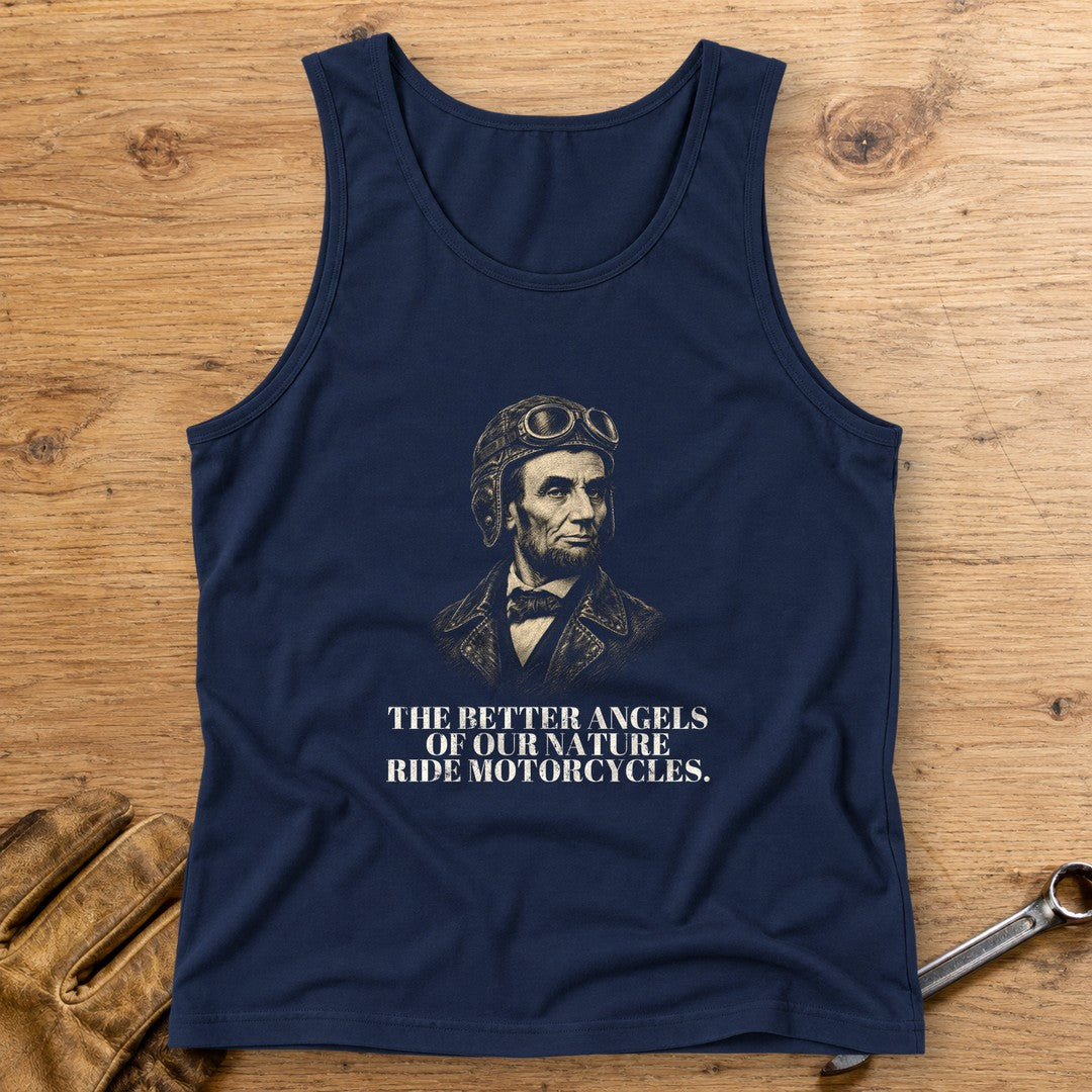 Abraham Lincoln Better Angels Ride Tank Top - Navy - bench