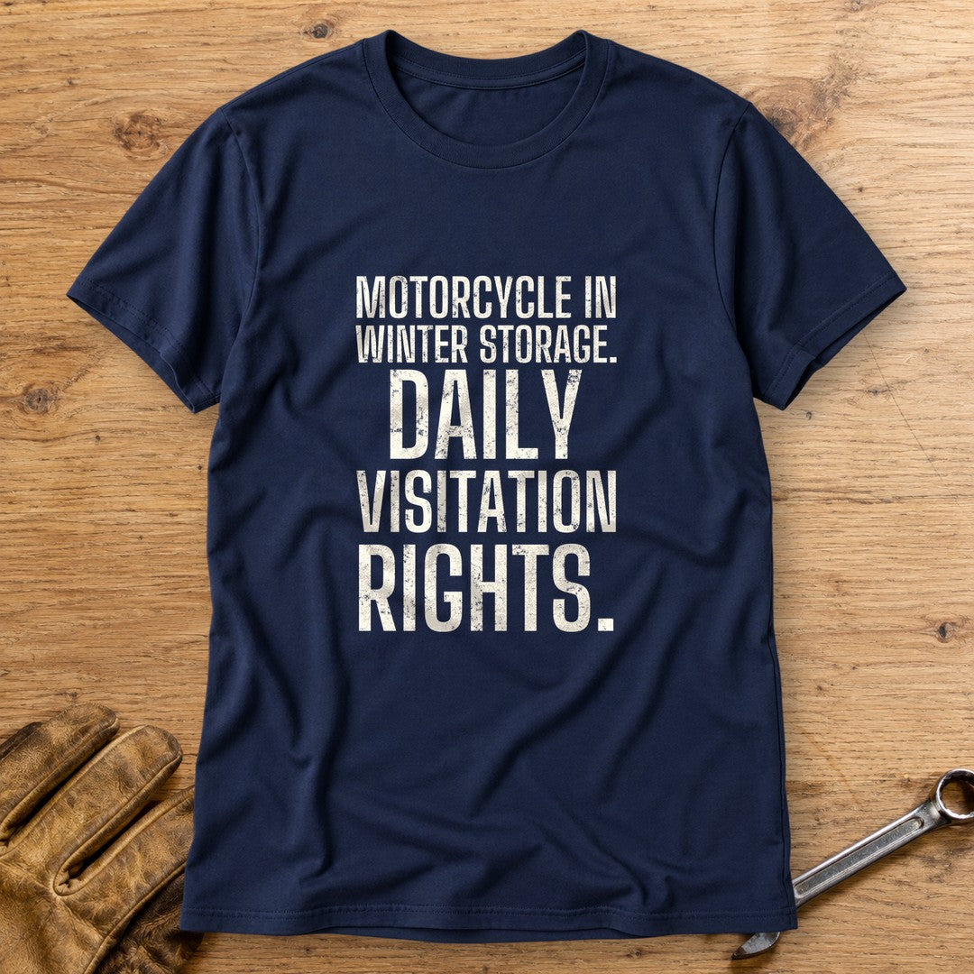 Daily Visitation Rights T-Shirt - Navy - bench