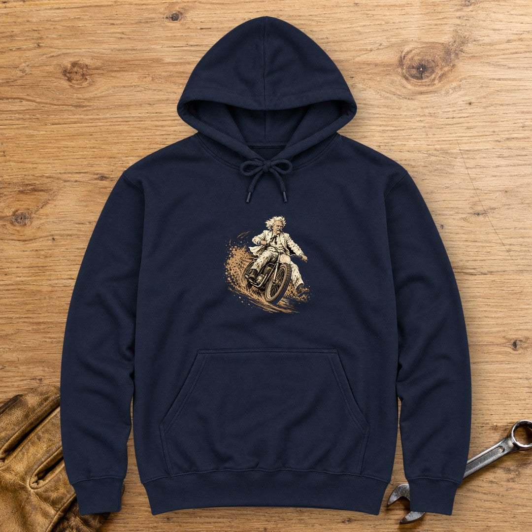 Mark Twain Dirt Track Hoodie - Navy - bench