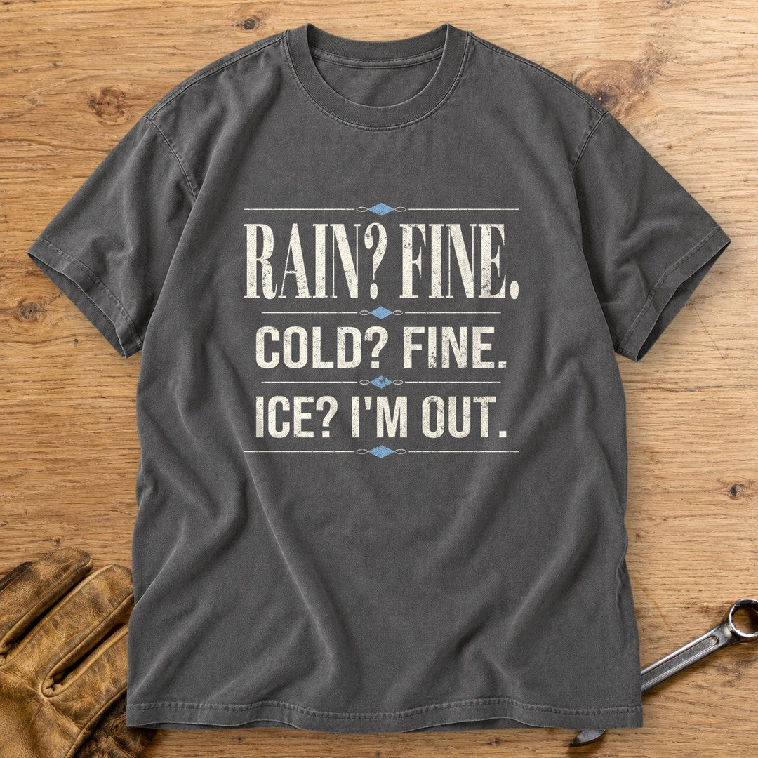Ice I'm Out Premium T-Shirt - Pepper - bench