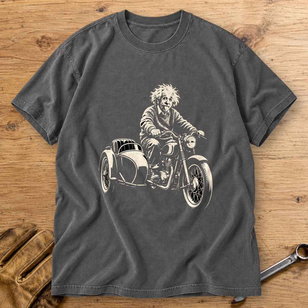 Albert Einstein Sidecar Premium T-Shirt - Pepper - bench