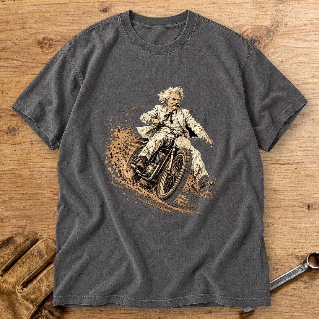 Mark Twain Dirt Track Premium T-Shirt - Pepper - bench