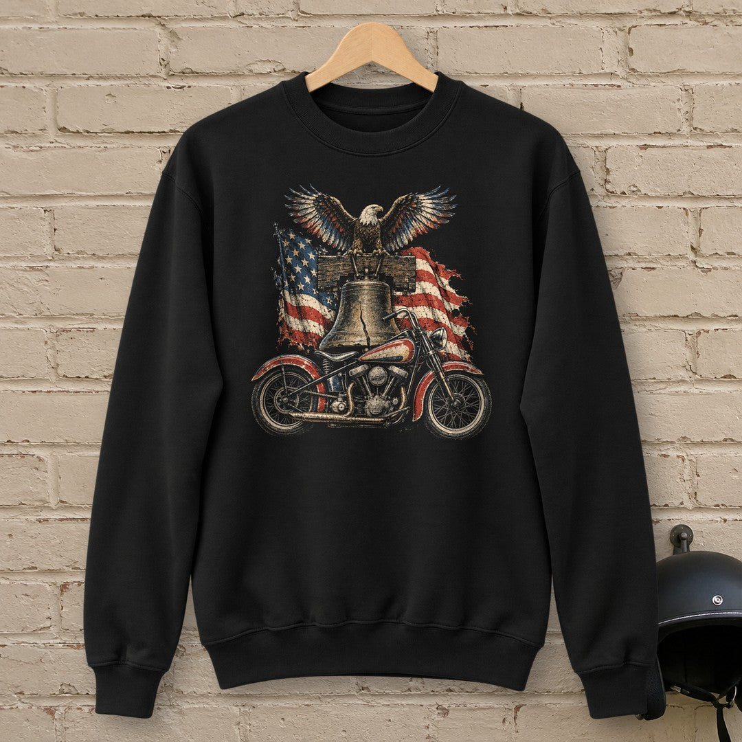 Liberty Bell Ride Crewneck Sweatshirt - Black - brick