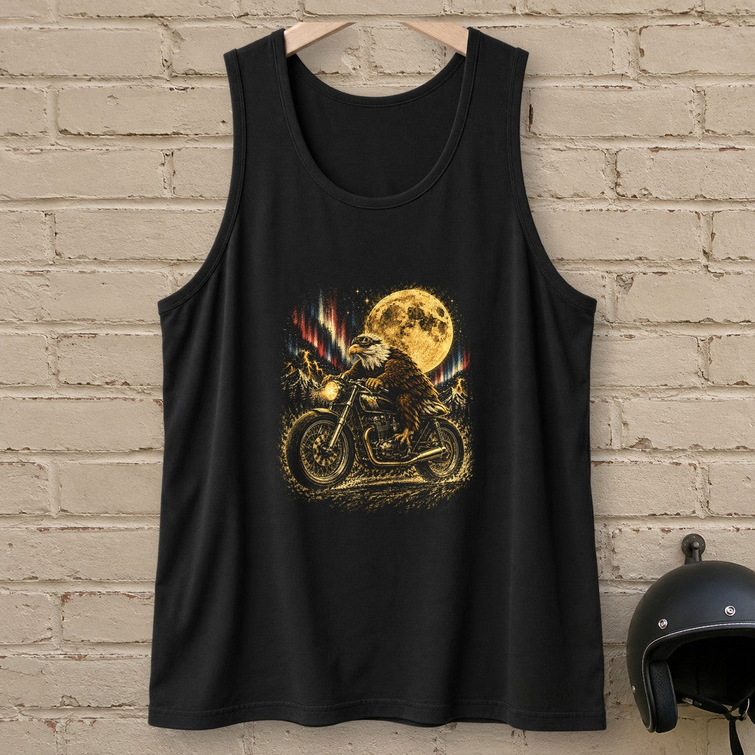 Moonlight Eagle Rider Tank Top - Black - brick
