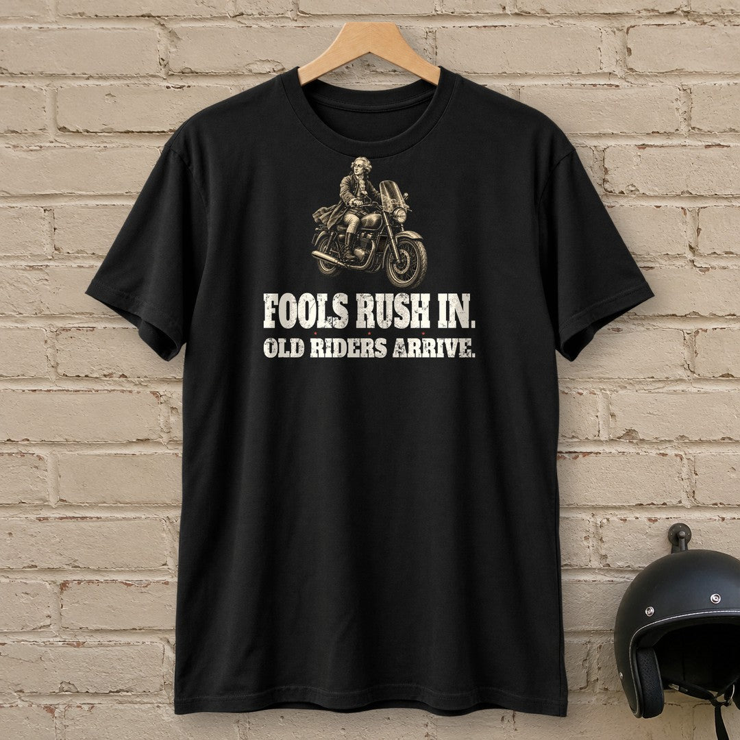 Alexander Pope Old Riders Arrive T-Shirt - Black - brick