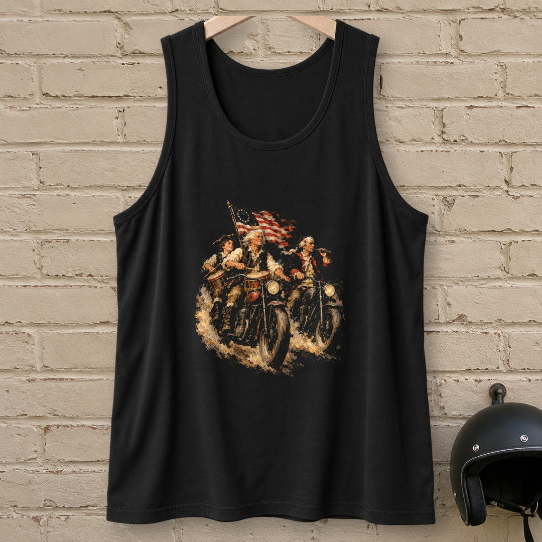 Fife And Drum Riders Tank Top - Black - brick