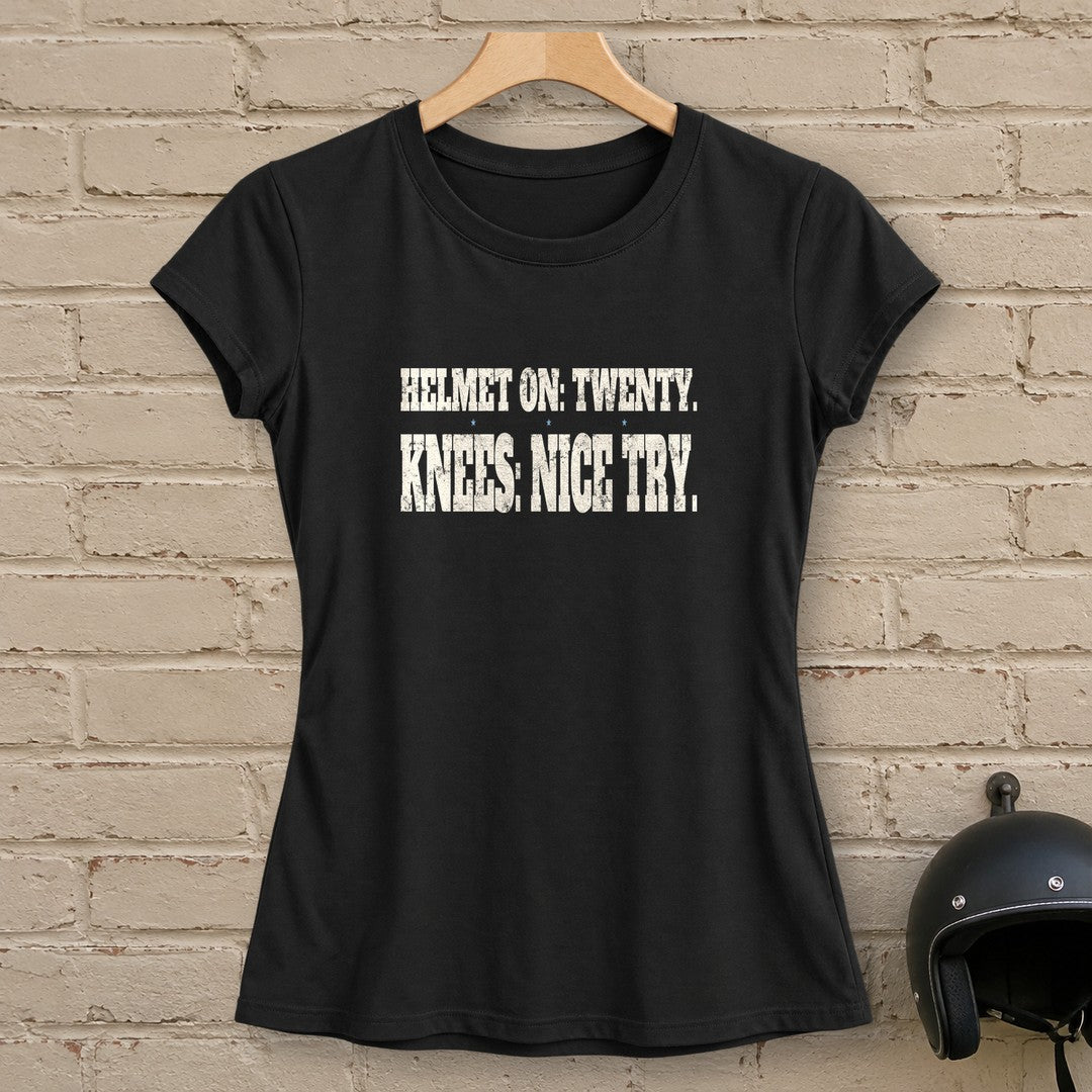 Helmet On Twenty Women's T-Shirt - Black - brick