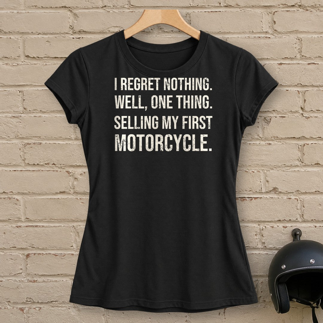 First Motorcycle Regret Women's T-Shirt - Black - brick