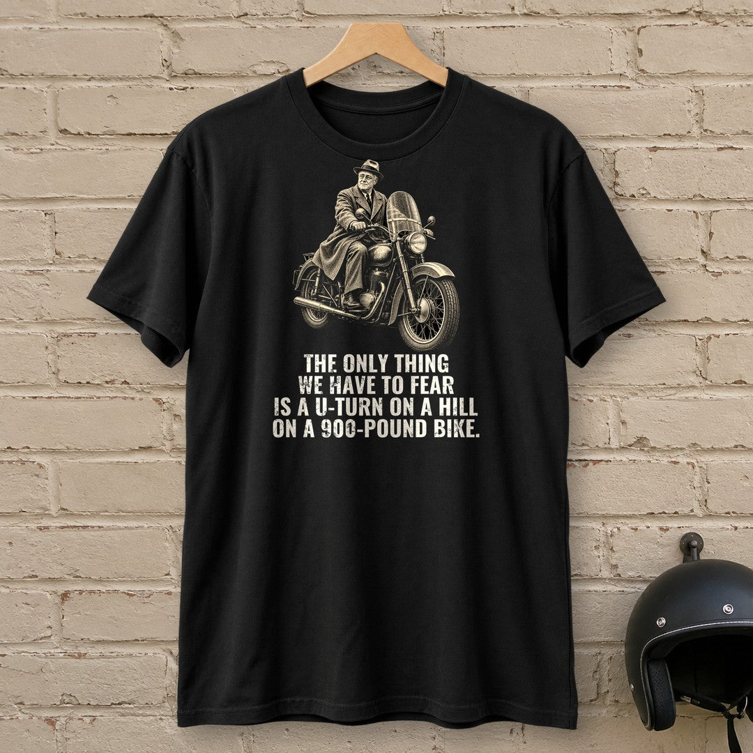 Franklin D. Roosevelt Only Thing to Fear T-Shirt - Black - brick