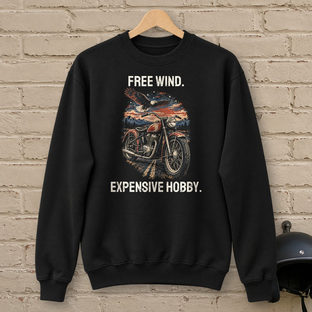 Expensive Hobby Crewneck Sweatshirt - Black - brick