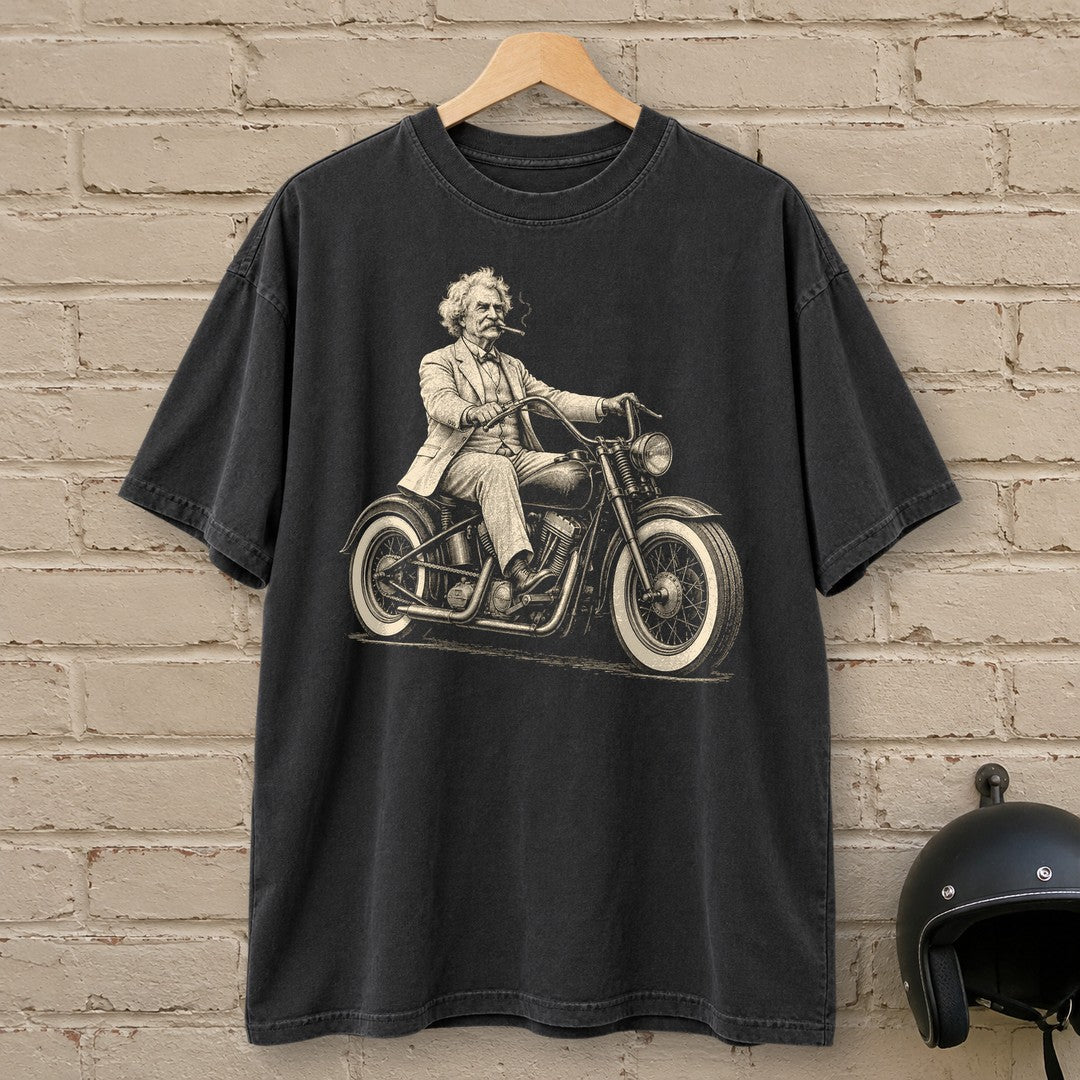 Mark Twain Cruiser Premium T-Shirt - Black - brick