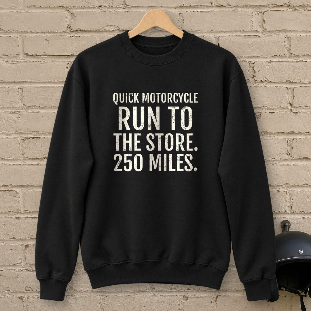 Quick Store Run Crewneck Sweatshirt - Black - brick