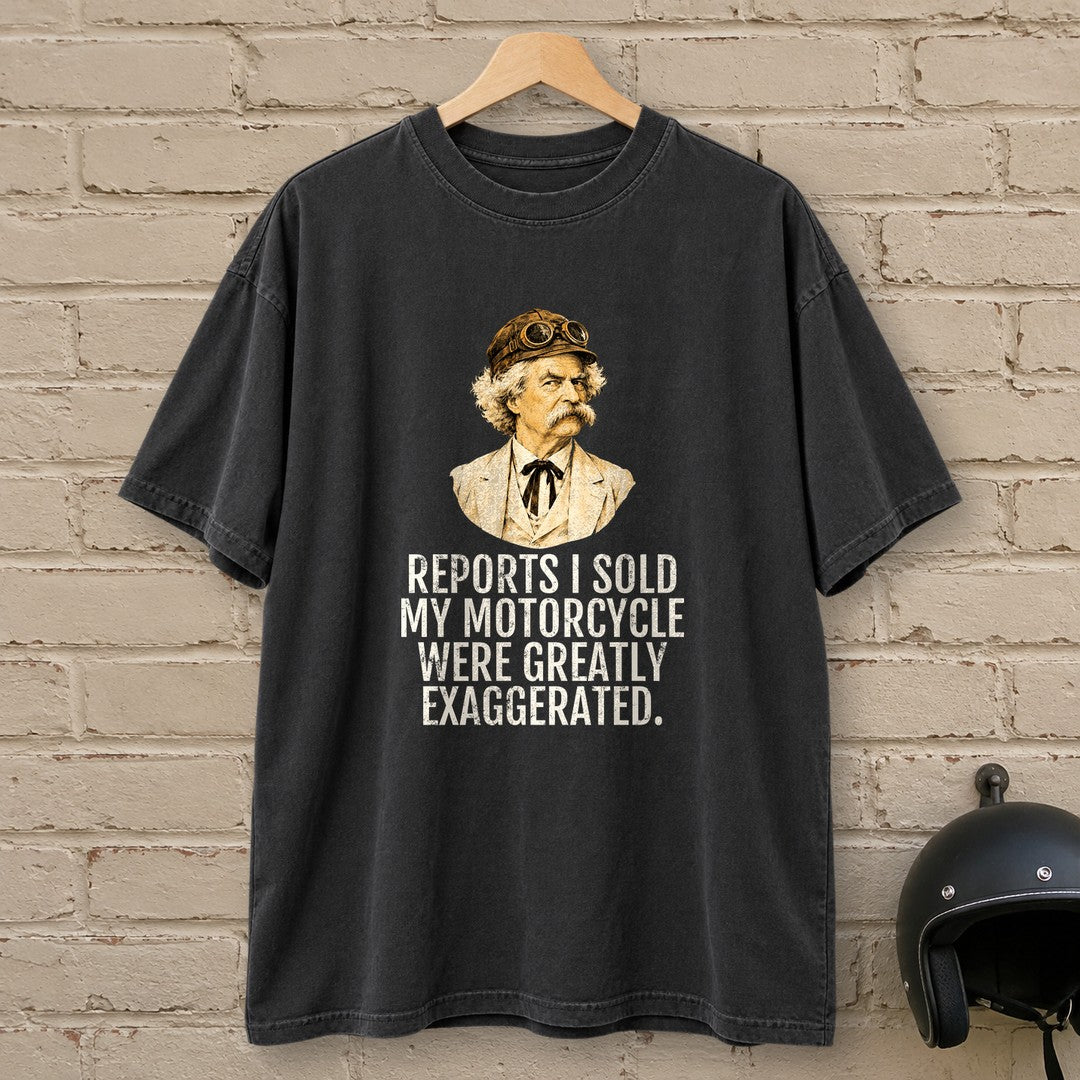 Mark Twain Greatly Exaggerated Premium T-Shirt - Black - brick
