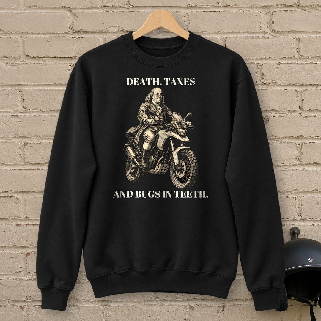 Benjamin Franklin Bugs in Teeth Crewneck Sweatshirt - Black - brick