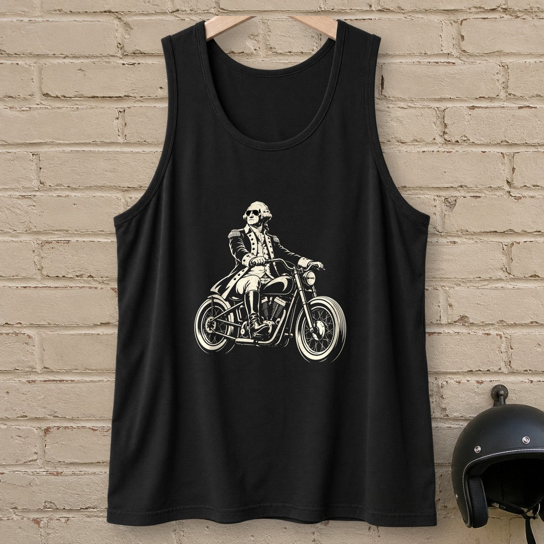 George Washington Bobber Shades Tank Top - Black - brick