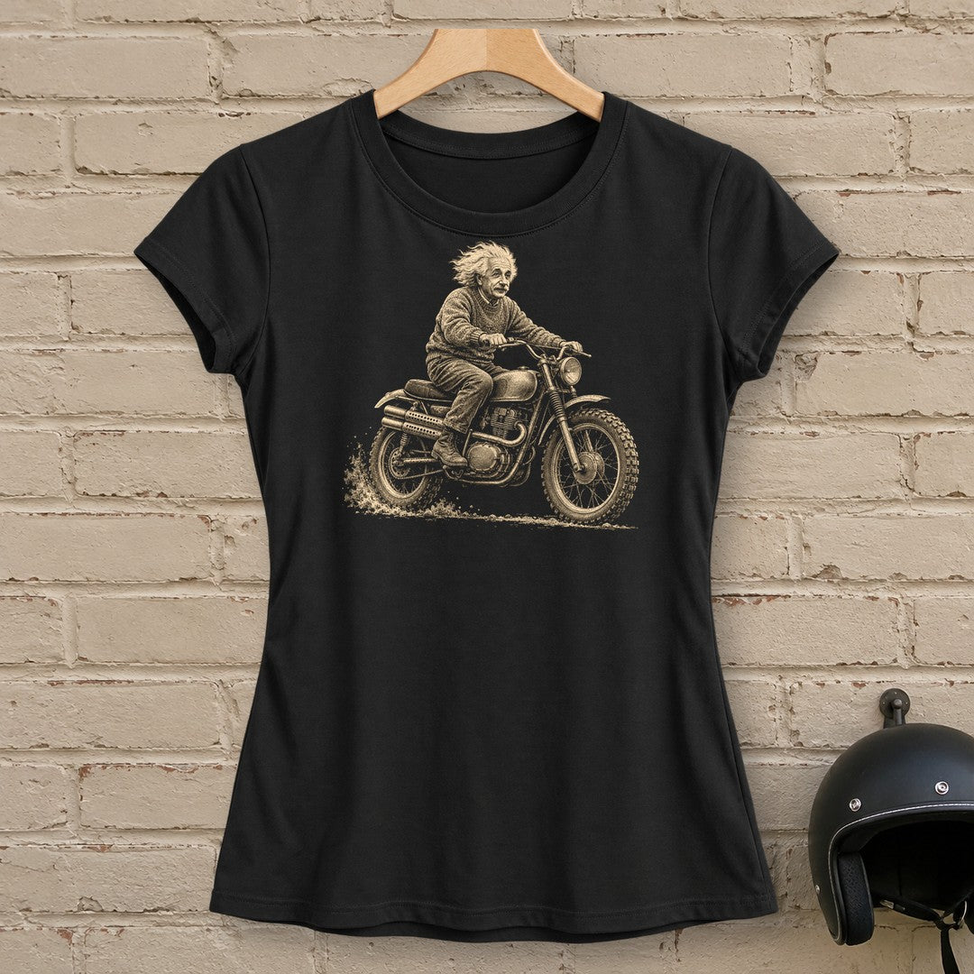 Albert Einstein Scrambler Women's T-Shirt - Black - brick