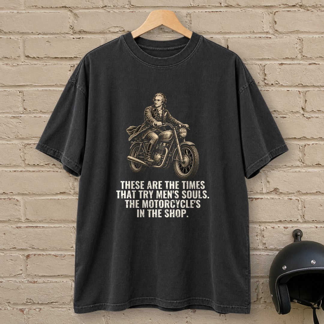 Thomas Paine Bike in the Shop Premium T-Shirt - Black - brick