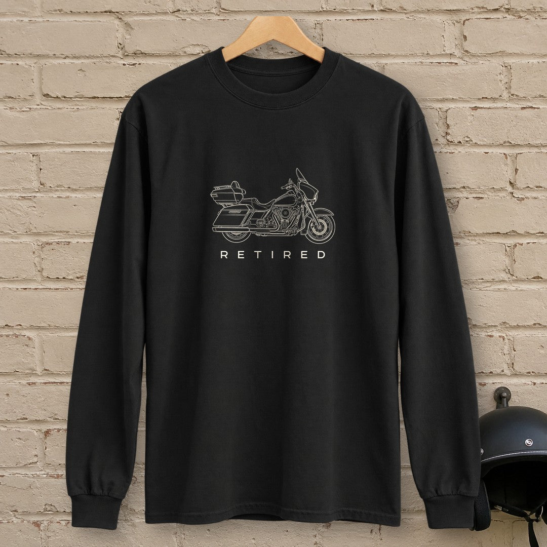 Retired Rider Long Sleeve T-Shirt - Black - brick