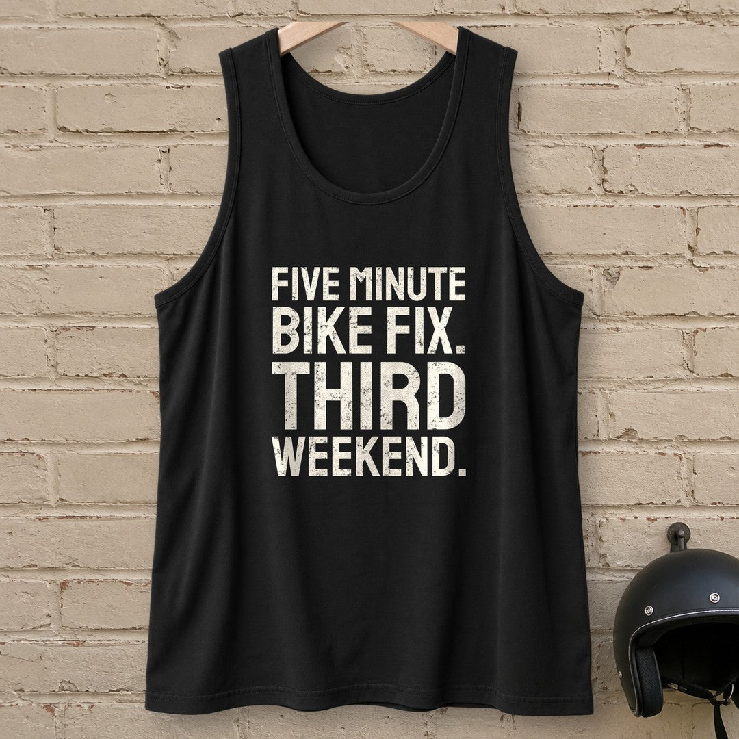 Five Minute Fix Tank Top - Black - brick