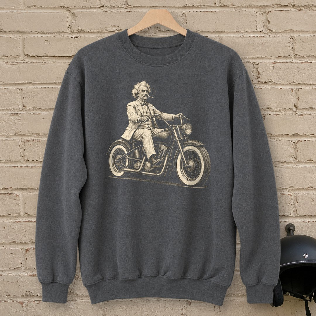 Mark Twain Cruiser Crewneck Sweatshirt - Charcoal - brick