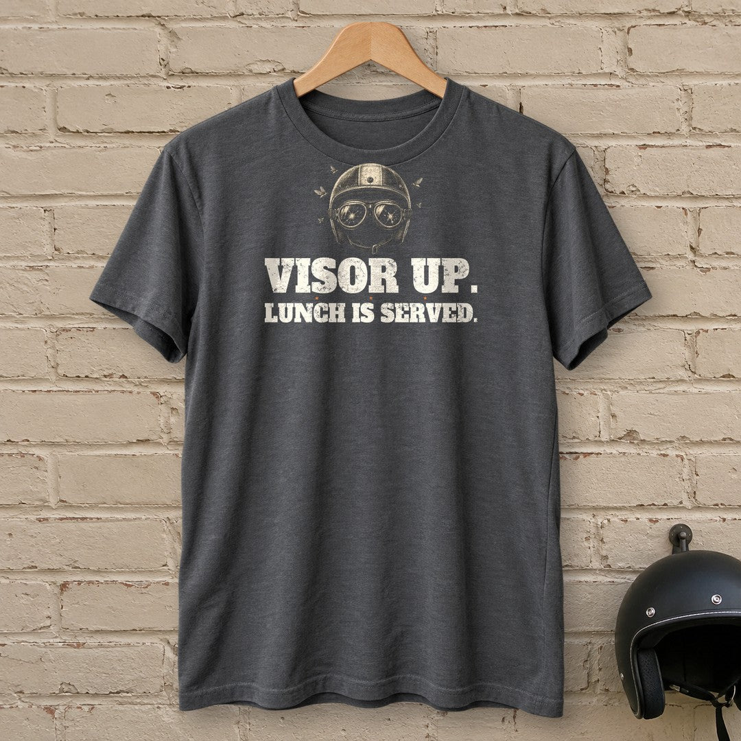 Visor Up Lunch T-Shirt - Charcoal - brick